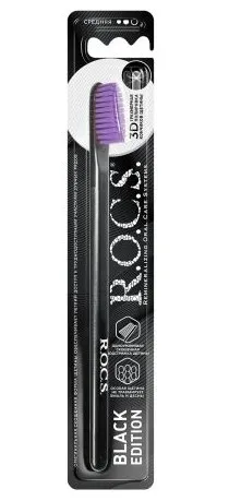 ROCS Black Edition Classic щетка зубная взрослая средняя