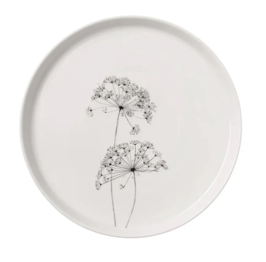 HOME QUEEN Фенхель цв.белый тарелка десертная 20,5см 77418