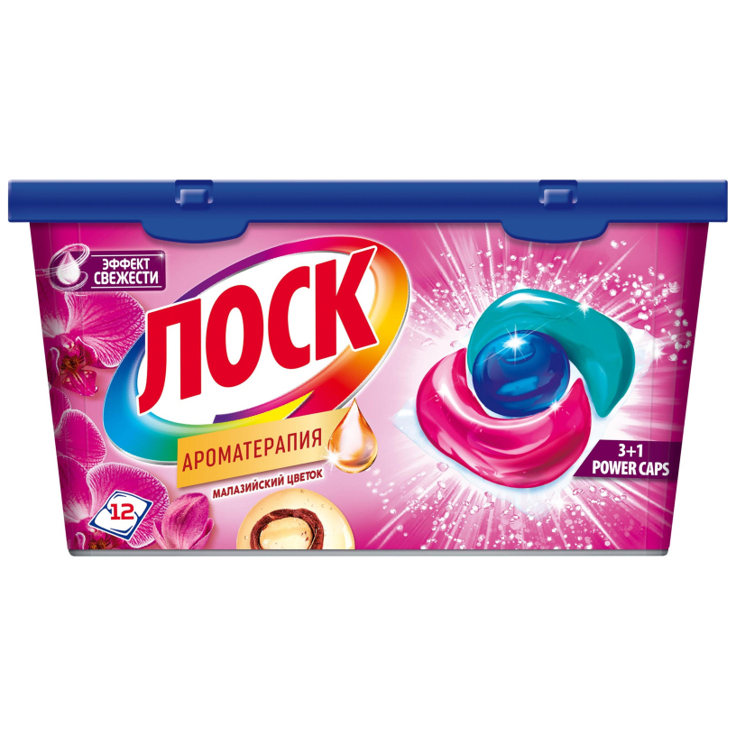 ЛОСК капсулы д/стирки малазийский цветок 12 шт