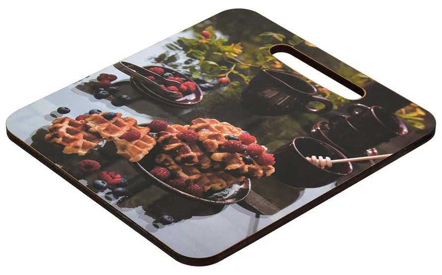 MARMITON доска разделочная чаепитие деревянная 21*19,5*0,6см