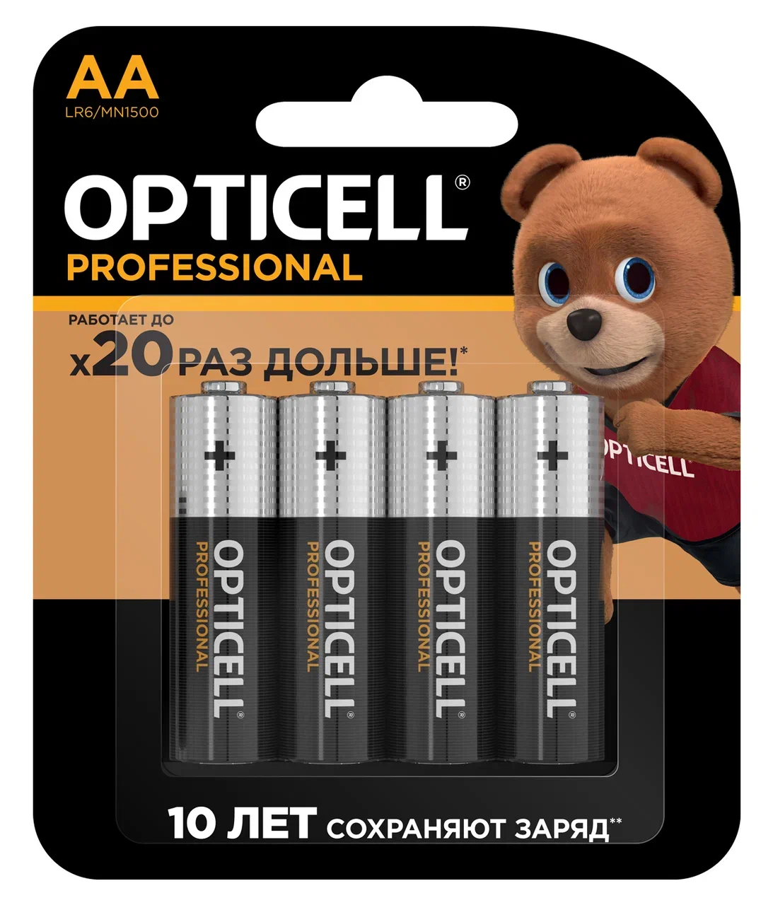 OPTICELL PROFESSIONAL батарейки AA 4шт