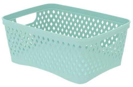 Корзинка ромбики цв.мята M 29*21*12см АП 463/88