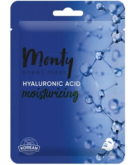 MONTY маска д/лица тканевая увлажняющая гиалуроновая кислот 25мл