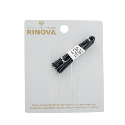 RINOVA  Набор шпилек д/волос CLASSIC, черные 5-6 см 10шт 500688                                    
