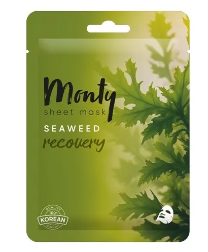 MONTY маска д/лица тканевая восстанавливающая морские водоросли 25мл