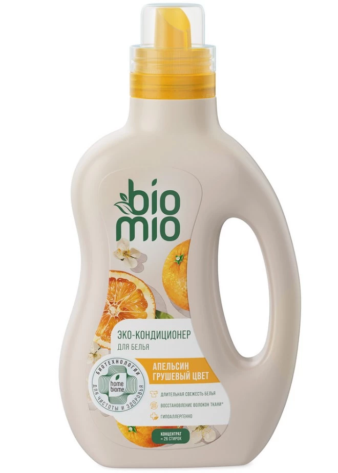 BIOMIO Bio-Soft кондиционер д/белья апельсин и грушевый цвет 800мл