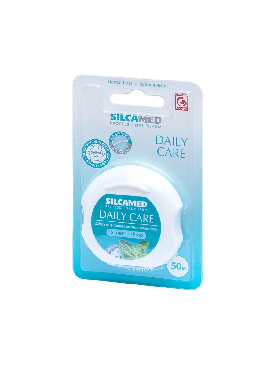 SILCAMED Professional Pharm Daily care нить зубная 50м