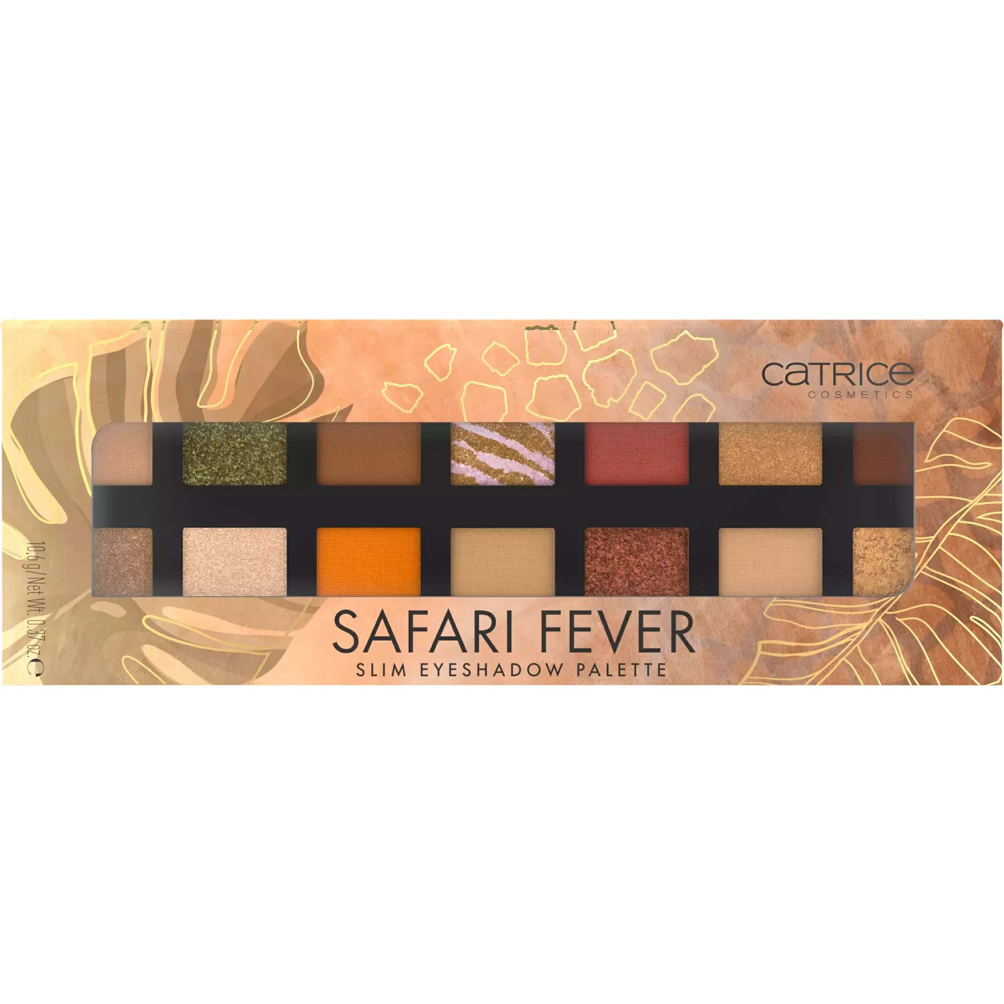 CATRICE палетка теней д/век safari fever slim eyeshadow pallete т.010
