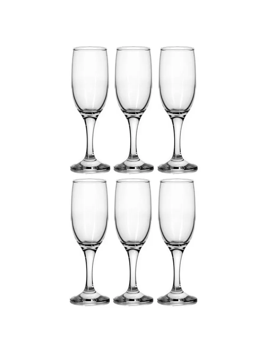PASABAHCE Bistro набор фужеров д/шампанского 190мл 6шт 44419