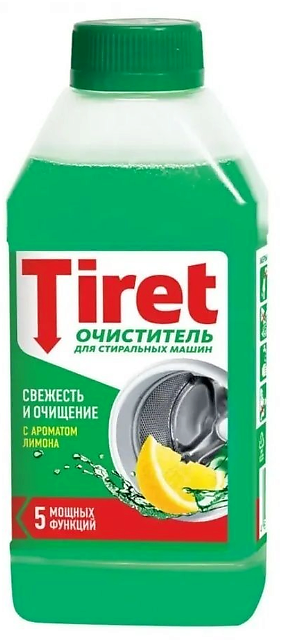 TIRET очиститель д/стиральных машин свежесть лимона 250 мл