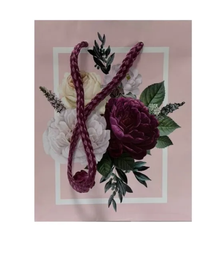 Пакет подарочный 12*15*6см цветы 6582681 (10)