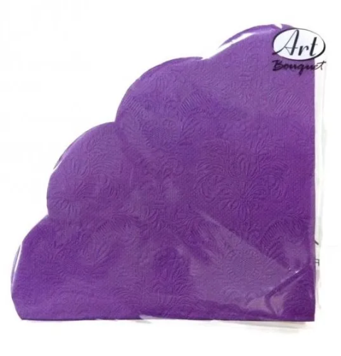 BOUQUET Art rondo салфетки столовые барокко фиолетовый 3сл. 12шт