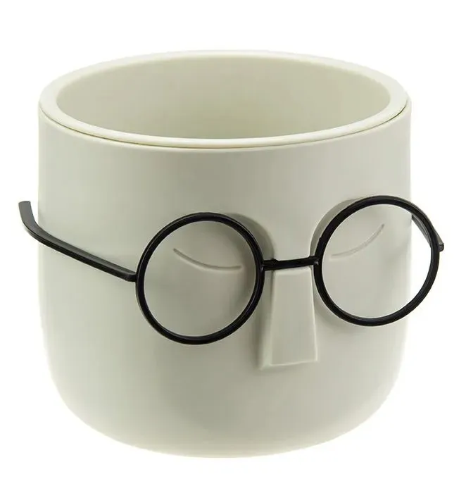 Кашпо стив цв.белый ротанг 650мл М3079/8