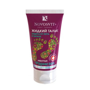 NOVOSVIT тальк д/ног жидкий защита от пота и запаха антигрибковый 50мл NS-7319