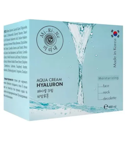 MI-RI-NE аквакрем увлажняющий д/кожи лица шеи и декольте hyaluron 100мл