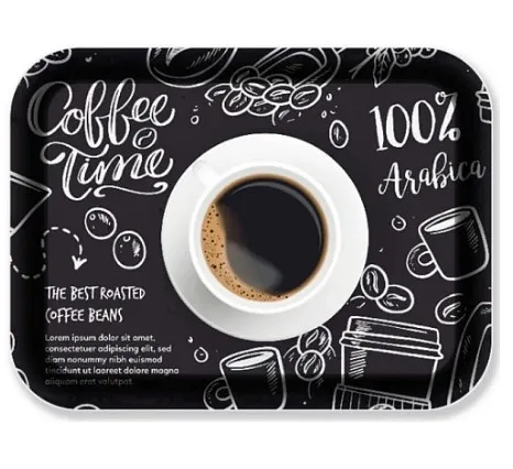 NATAM поднос столовый время для кофе 1,8*33*24,5см RF10113