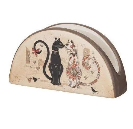AGNESS Парижские коты салфетница 13,5*4см 358-1729