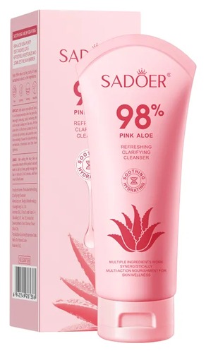 SADOER пенка д/умывания успокаивающая с алоэ 98% pink aloe 100г