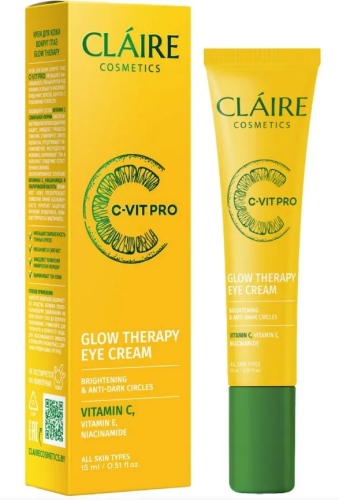 CLAIRE крем д/кожи вокруг глаз glow therapy c-vit pro15мл