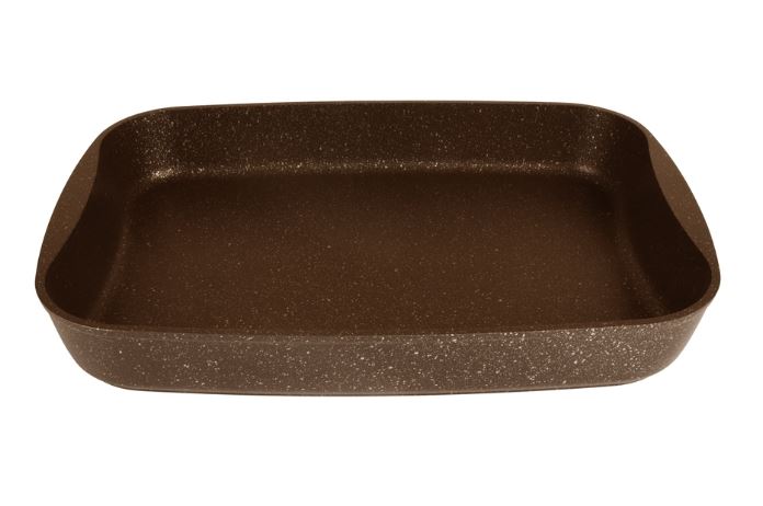 KUKMARA Противень кофейный мрамор 40*29,5*5см пмк03а