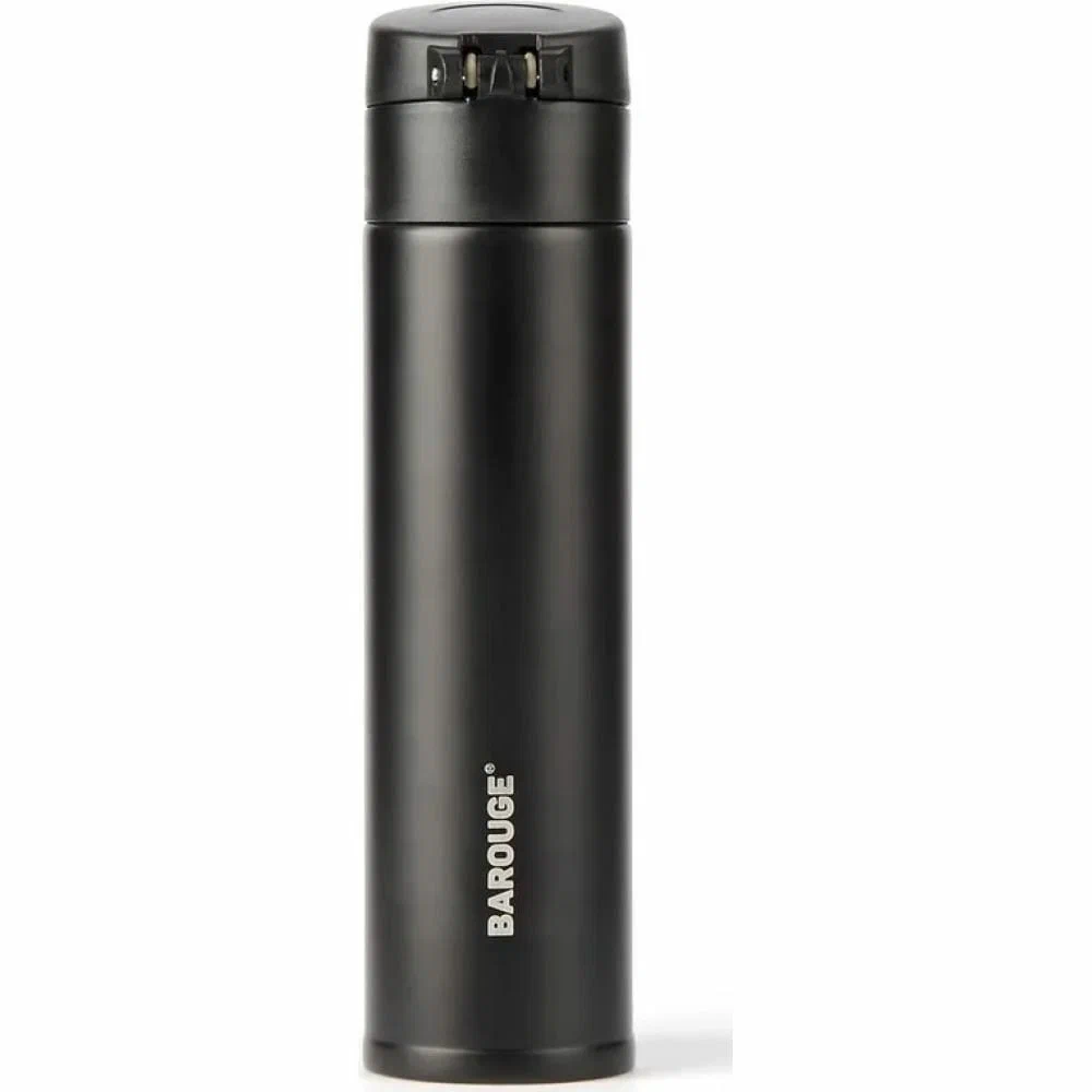 BAROUGE Тревел ботл термобутылка из нерж. стали кофемания цв.черный 350мл BТ-148