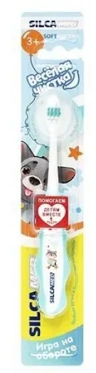 SILCAMED щетка зубная детская веселая чистка 3+ мягкая 156