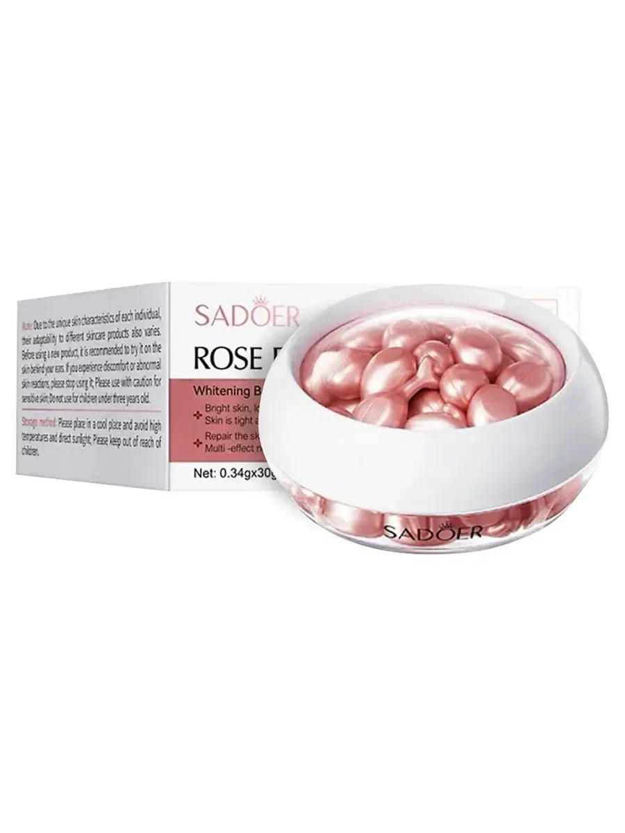 SADOER лосьон д/лица в капсулах с экстрактом розы 34г