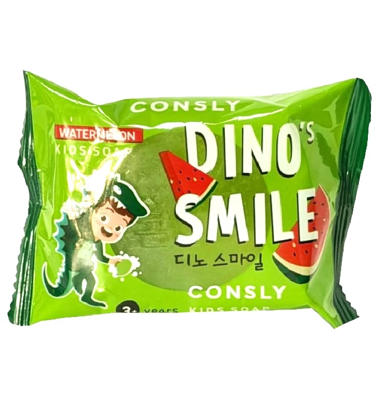 CONSLY мыло детское dino's smile с арбузом 90г