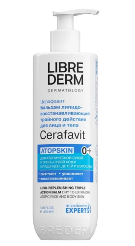 LIBREDERM Cerafavit бальзам д/лица и тела липидовосстанавливающий тройного действия 400мл