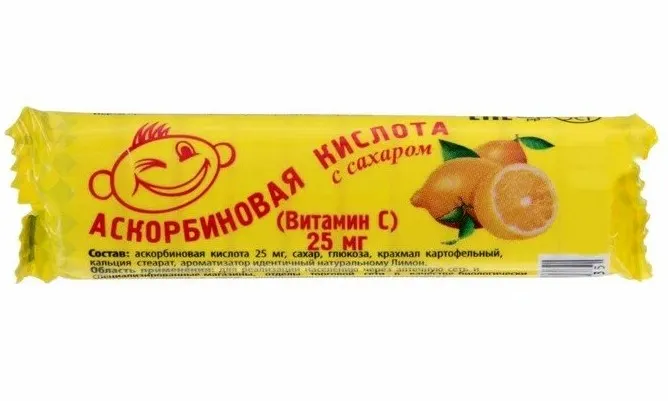 АСКОПРОМ бад аскорбиновая кислота с сахаром лимон 3г № 10                                          