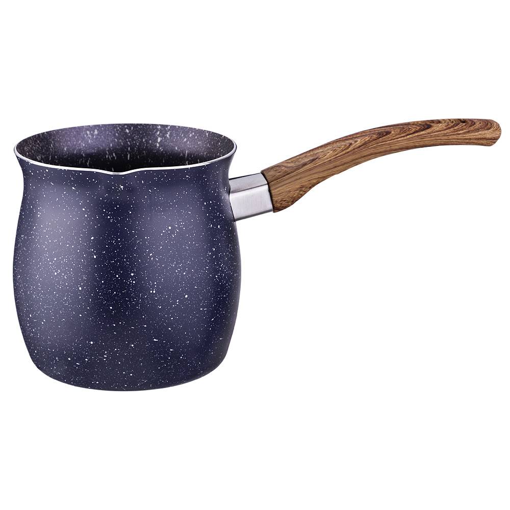 AGNESS Black Marble турка с мраморным покрытием и ручкой soft touch 800мл 906-224