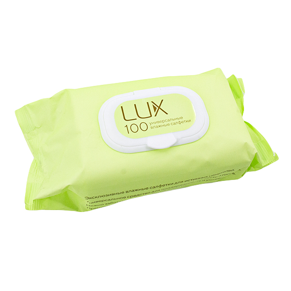 LUX салфетки влажные №100 универсальные с пластик. клапаном 80485