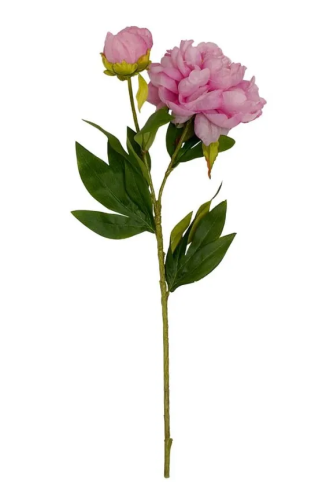 Цветок искусственный пион розовый 67см HFW-37