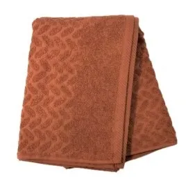 BARKAS-TEKS полотенце махровое олеандр алый 70*140см 18-1354