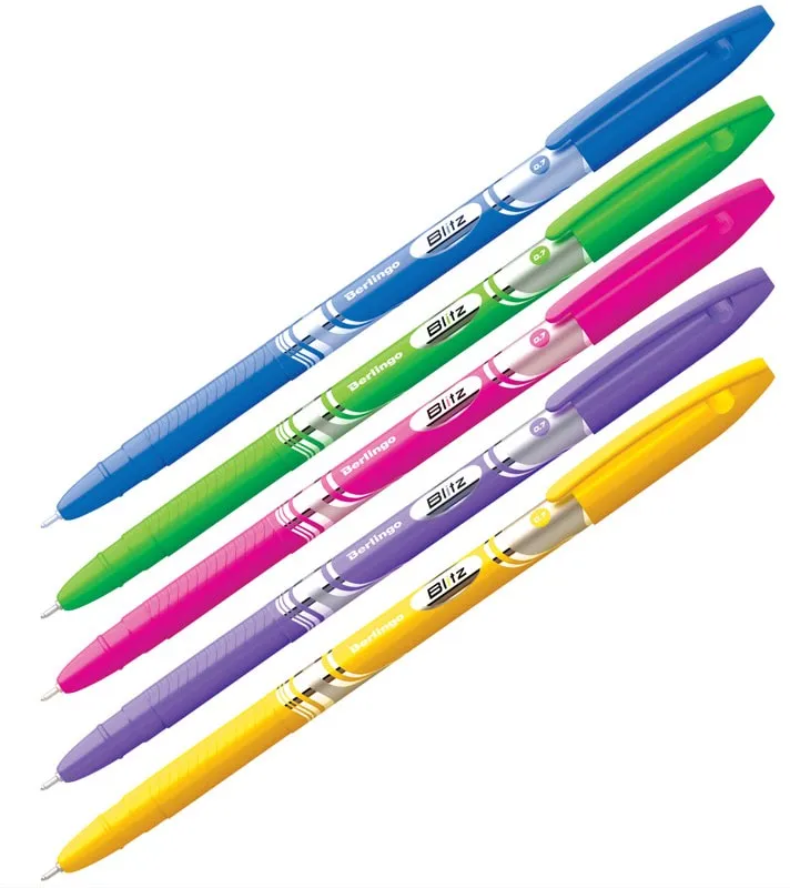 BERLINGO ручка шариковая blitz цв.синий 0,7мм