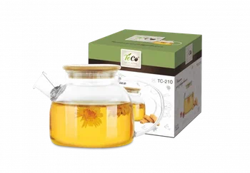 TECO чайник заварочный из стекла c крышкой из бамбука 600мл TC -210