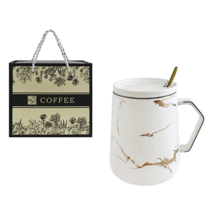 NATAM кружка 450мл original крышка ложка цв.белый CFSMWG-3