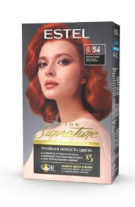 ESTEL Color signature краска д/волос стойкая крем-гель т.8/54 красная медь
