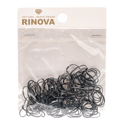 RINOVA резинка д/волос черная силикон 100шт 500800