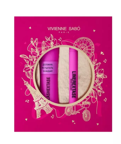 VIVIENNE SABO набор подарочный: тушь lashextase т.01 и подводка linerextase т.01