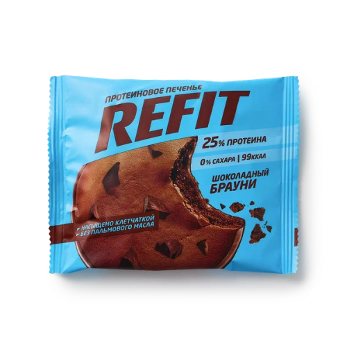 Печенье протеиновое Рефит Шоколадный брауни 35г; 12