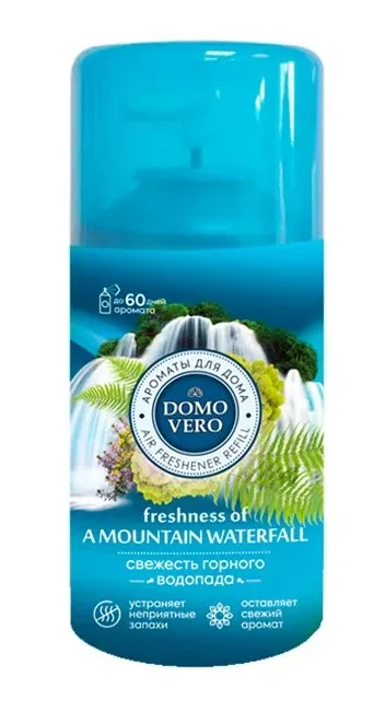 DOMOVERO освежитель воздуха свежесть горного водопада см. баллон 250мл
