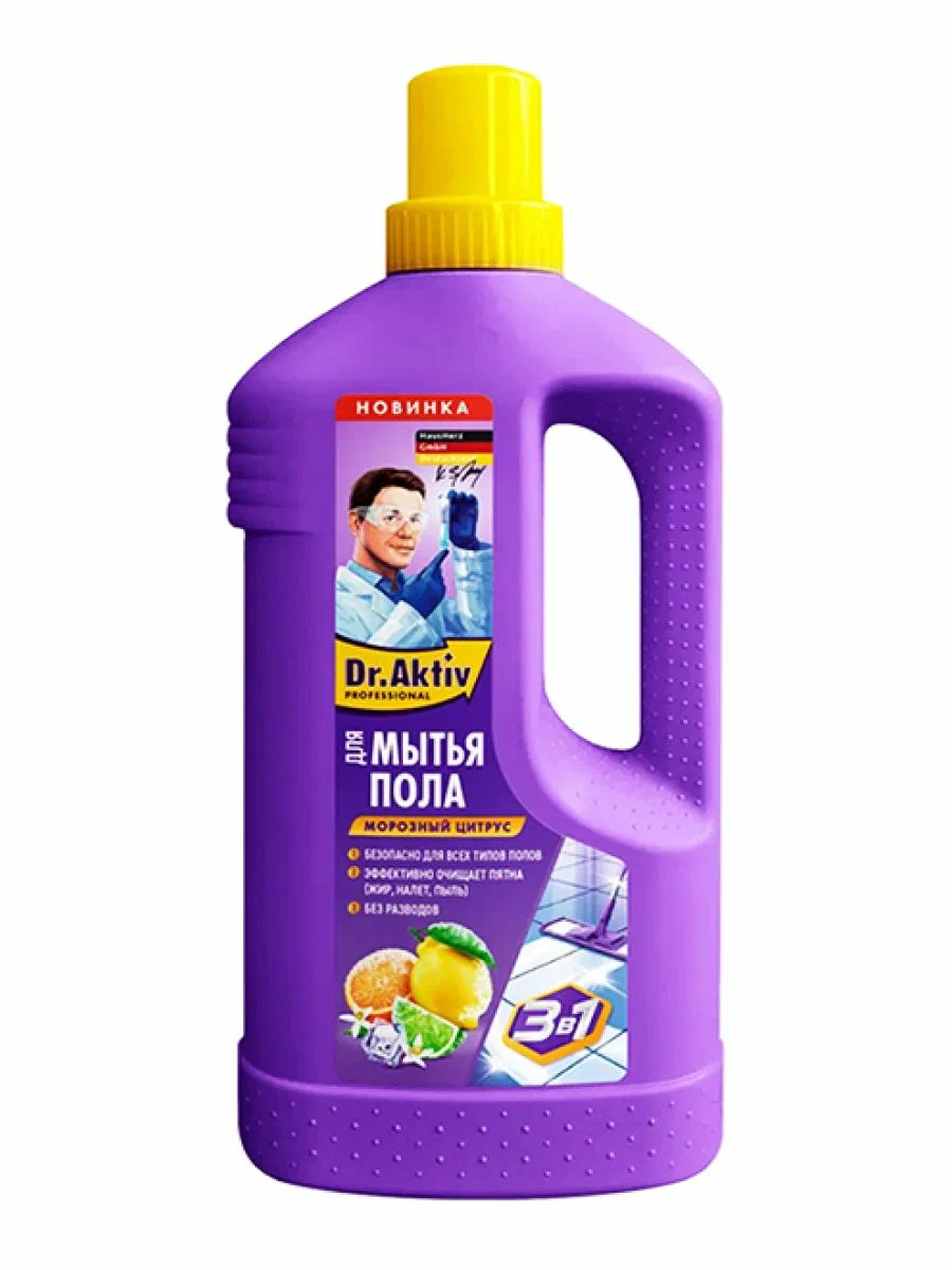 DR.AKTIV средство д/мытья полов морозный цитрус 1л