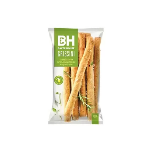 БАКЕР ХАУС хлебные палочки grissini итальянские травы 80г