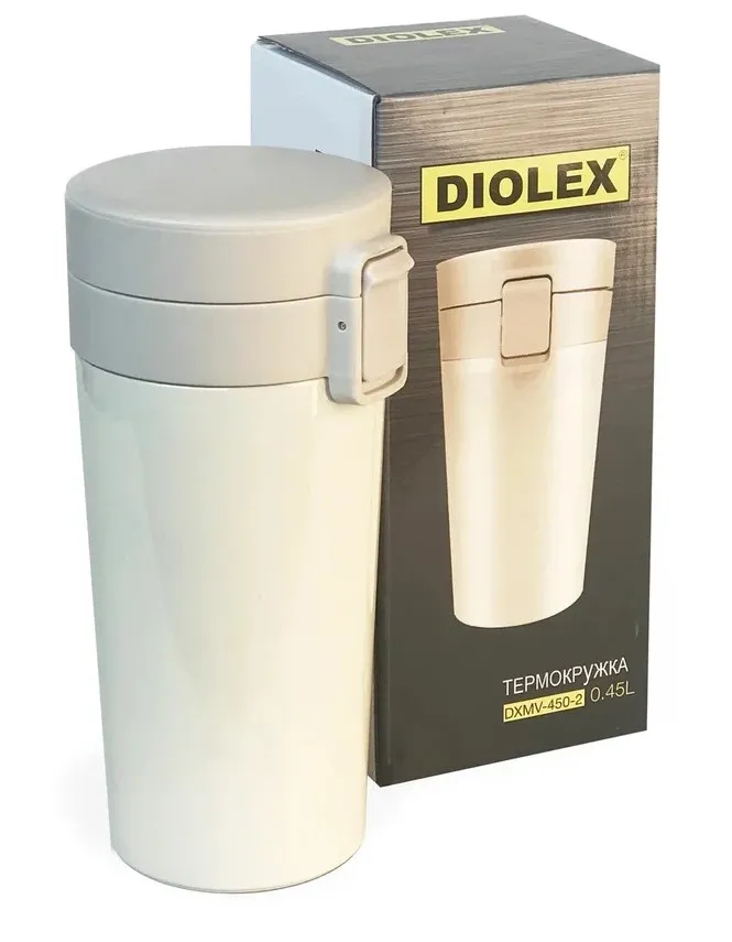 DIOLEX термокружка с кнопкой клапаном 400мл DXMV-450-2