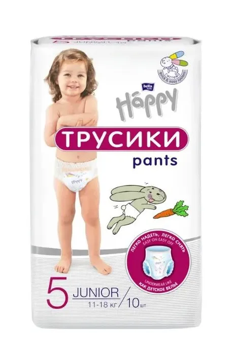 BELLA Baby happ подгузники-трусики детские junior 10шт