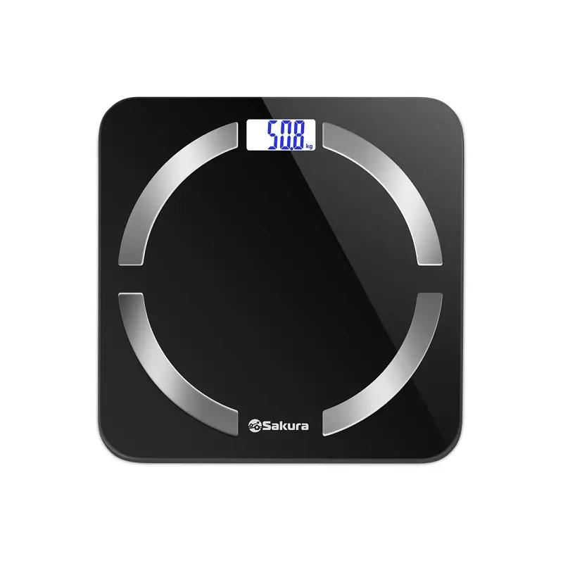SAKURA весы напольные 180кг электронные черные SA-5056BK