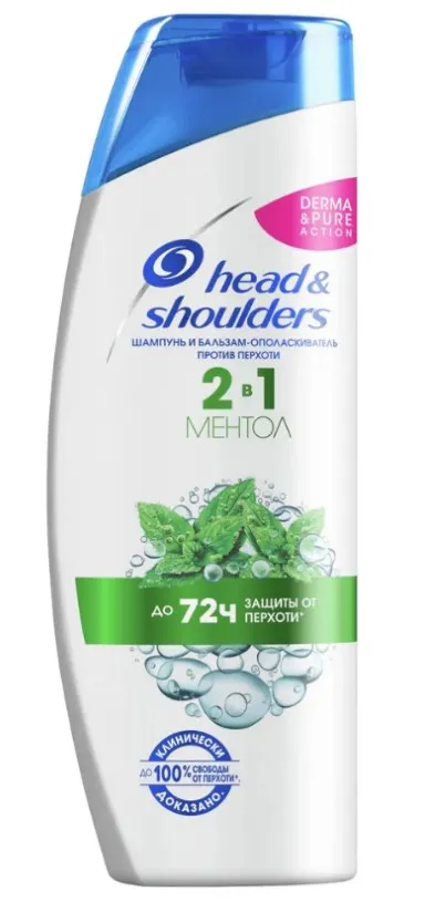 HEAD&SHOULDERS шампунь д/волос 2в1 освежающий ментол 400мл