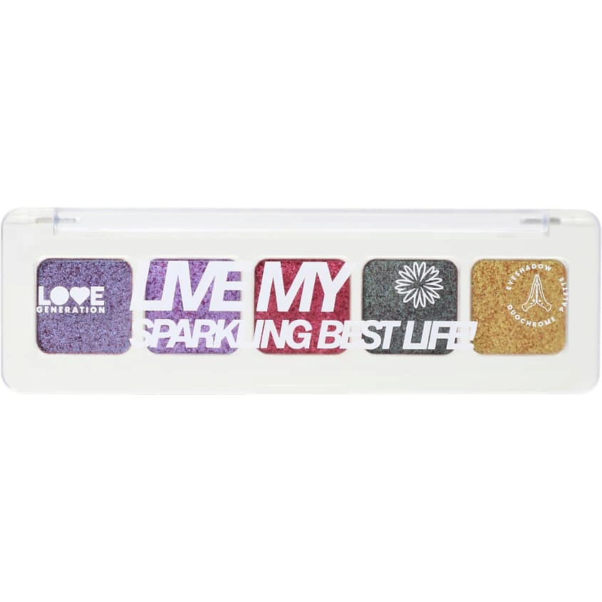 LOVE GENERATION палетка дуохромных теней д/век live my sparkling best life т.01