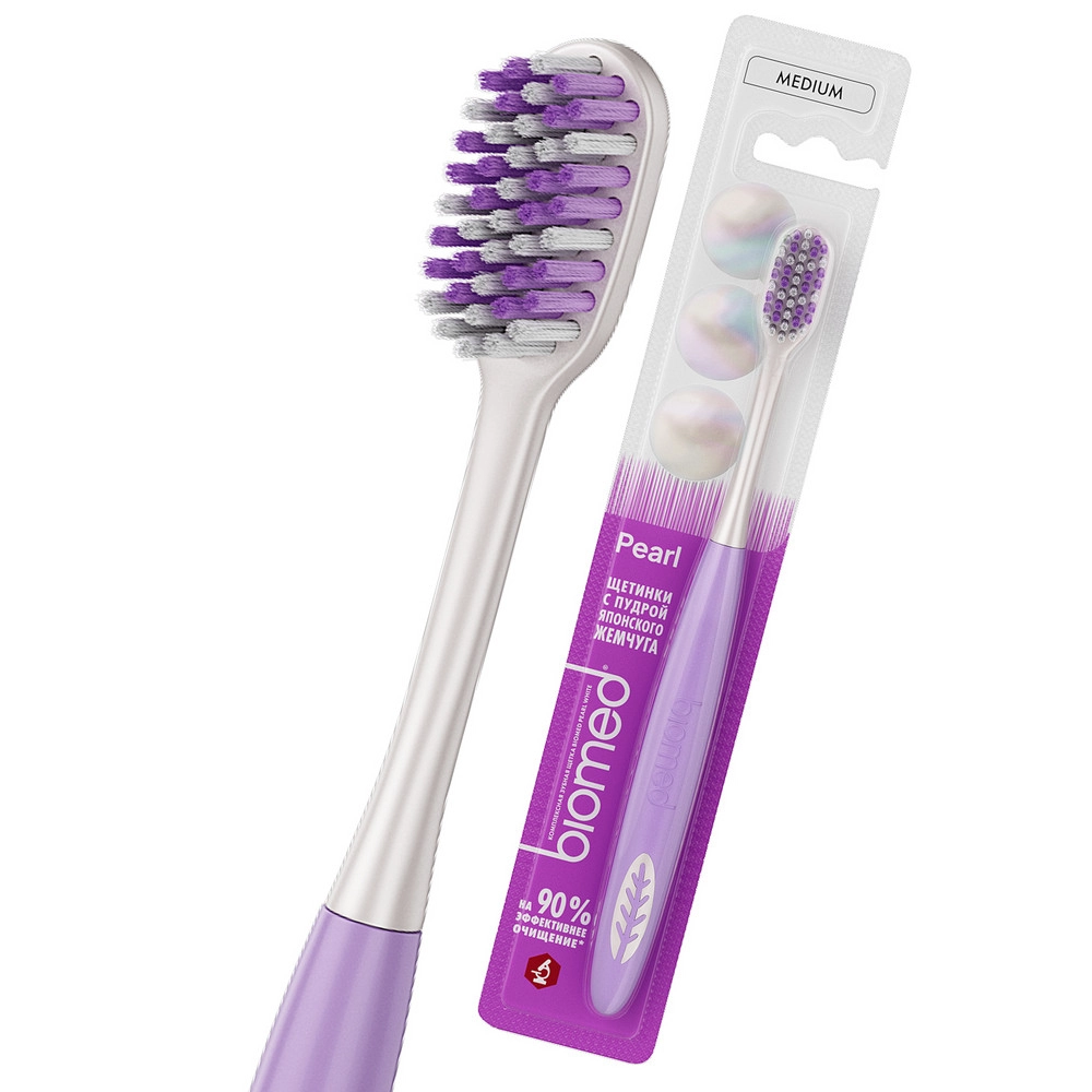 BIOMED щетка зубная жемчужное отбеливание
